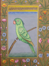 Load image into Gallery viewer, Parrot Birds and Flower on Paper Painting - ArtUdaipur
