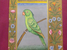 Load image into Gallery viewer, Parrot Birds and Flower on Paper Painting - ArtUdaipur
