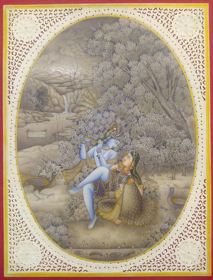 Krishna Radha Miniature Painting