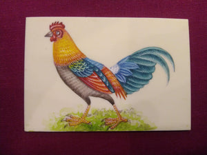 Colorful Hen Chicken Indian Miniature Painting - ArtUdaipur