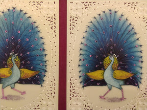 Beautiful Peacock Pair Bird Birds Blue Scheme Famous Artist - ArtUdaipur