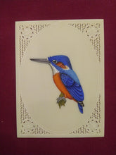 Load image into Gallery viewer, Exotic KingFisher ColorFul Amazing Bird on Synthetic Ivory - ArtUdaipur

