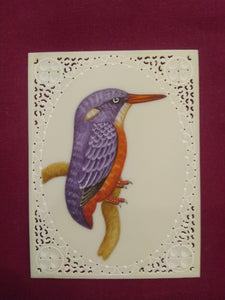 Beautiful KingFisher Bird Miniature Painting India Famous Artist - ArtUdaipur