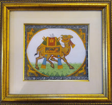 Load image into Gallery viewer, Camel Miniature Painting Framed Home Decor
