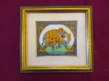 Load image into Gallery viewer, Hand Painted Elephant GoodLuck Miniature Painting India Artwork Animal Fine Art Interior - ArtUdaipur
