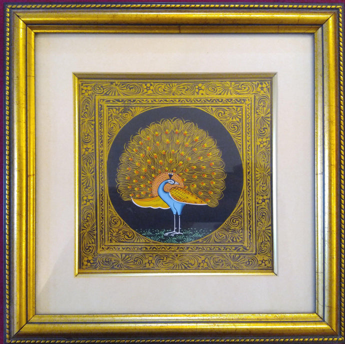 Peacock Bird Framed Painting Interior Collection