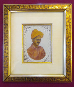Hand Painted Old Village Men Portrait Detailed Miniature Painting Art Work Brush Framed - ArtUdaipur
