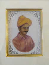 Load image into Gallery viewer, Hand Painted Old Village Men Portrait Detailed Miniature Painting Art Work Brush Framed - ArtUdaipur
