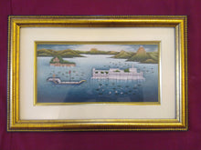 Load image into Gallery viewer, Hand Painted Lake Palace Detail History Miniature Painting India Framed Artwork - ArtUdaipur
