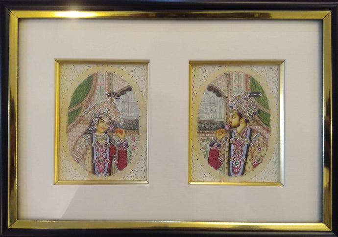 Shah Jahan and Mumtaz Painting Framed Artwork
