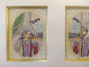 Hand Painted Mughal Mogul Bahadur Shah Zahan Mumtaz Miniature Painting Art - ArtUdaipur