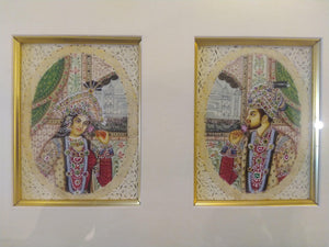 Hand Painted Mughal Mogul Bahadur Shah Zahan Mumtaz Miniature Painting Art - ArtUdaipur