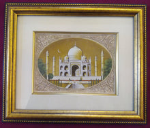 Load image into Gallery viewer, Hand Painted Taj Mahal Monument History Miniature Painting India Framed Artwork Mughal - ArtUdaipur
