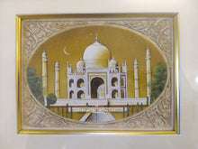 Load image into Gallery viewer, Hand Painted Taj Mahal Monument History Miniature Painting India Framed Artwork - ArtUdaipur
