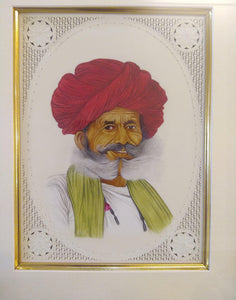 Hand Painted Old Village Men Portrait Detailed Miniature Painting Art Work Brush - ArtUdaipur