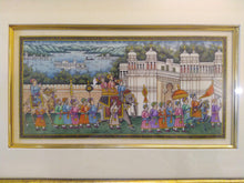 Load image into Gallery viewer, Hand Painted Synthetic Ivory Procession Rare Miniature Painting India Artwork Framed - ArtUdaipur

