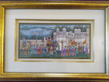 Load image into Gallery viewer, Hand Painted Synthetic Ivory Procession Rare Miniature Painting India Artwork Framed - ArtUdaipur
