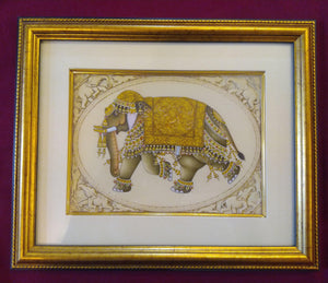 Hand Painted Elephant Decor Rare Detailed Miniature Painting India Artwork Animal Fine Art - ArtUdaipur