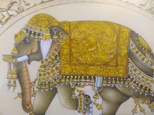 Hand Painted Elephant Decor Rare Detailed Miniature Painting India Artwork Animal Fine Art - ArtUdaipur