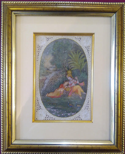 Krishna Radha Framed Painting Artwork Home Decor