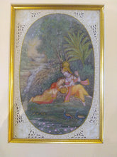 Load image into Gallery viewer, Painting For Home Wall Original Krishna Radha Framed Miniature - ArtUdaipur
