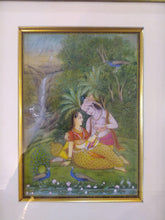 Load image into Gallery viewer, Art for Home Framed Painting Indian Miniature Original Krishna Radha - ArtUdaipur
