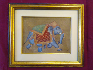 HandPainted Elephant Decor Rare Detailed Miniature Painting India Artwork Animal Home Decor - ArtUdaipur