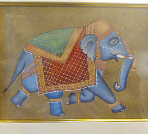 HandPainted Elephant Decor Rare Detailed Miniature Painting India Artwork Animal Home Decor - ArtUdaipur