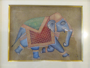 HandPainted Elephant Decor Rare Detailed Miniature Painting India Artwork Animal Home Decor - ArtUdaipur