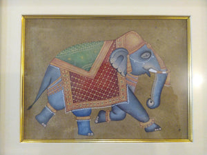 HandPainted Elephant Decor Rare Detailed Miniature Painting India Artwork Animal Home Decor - ArtUdaipur