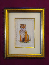 Load image into Gallery viewer, Hand Painted Tiger Decor Rare Detailed Miniature Painting India Art Animals - ArtUdaipur
