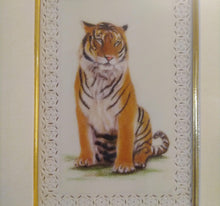 Load image into Gallery viewer, Hand Painted Tiger Decor Rare Detailed Miniature Painting India Art Animals - ArtUdaipur
