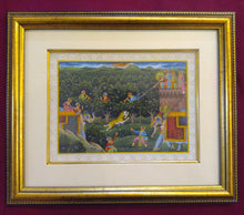 Load image into Gallery viewer, Framed Animal Hunting Battle Scene Painting with Deep Meaning India - ArtUdaipur
