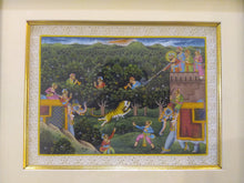 Load image into Gallery viewer, Framed Animal Hunting Battle Scene Painting with Deep Meaning India - ArtUdaipur
