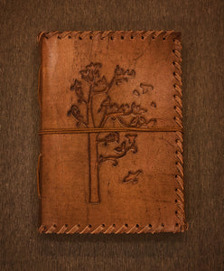 Tree of Life Leather Diary handmade
