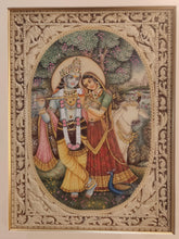 Load image into Gallery viewer, Radha Krishna Story Luxury Home Decor Wall Framed Miniature Painting - ArtUdaipur
