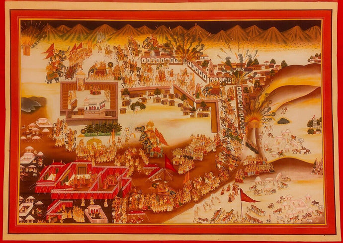 Gogunda Festival Celebration Finest Udaipur Indian Miniature Painting