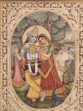 Load image into Gallery viewer, Radha Krishna Story Luxury Home Decor Wall Framed Miniature Painting - ArtUdaipur
