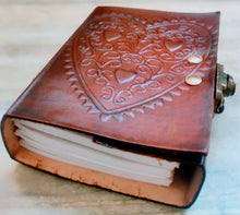 Load image into Gallery viewer, Handmade Leather Journal With Lock
