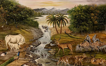 Load image into Gallery viewer, Handmade Jungle Scene Finest Wall Decor Indian Miniature Painting
