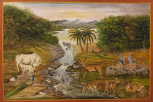 Load image into Gallery viewer, Handmade Jungle Scene Finest Wall Decor Indian Miniature Painting
