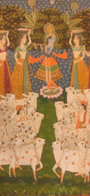 Load image into Gallery viewer, Krishna Radha Pichwai Cloth Painting
