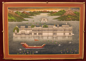 Lake Palace Indian Painting