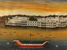 Load image into Gallery viewer, Lake Palace Udaipur painting detailed Rajasthani miniature art
