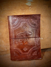 Load image into Gallery viewer, Elephant EMbossed Large Leather bound Journal
