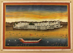 Lake Palace Udaipur 14 by 21 Inches Finest Art Work on Paper