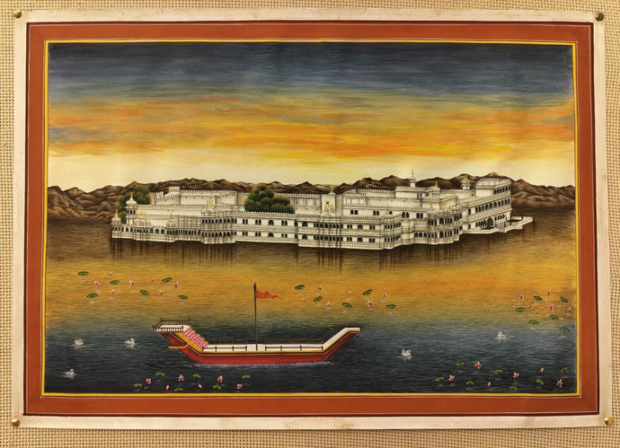 Lake Palace Udaipur 14 by 21 Inches Finest Art Work on Paper