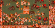 Load image into Gallery viewer, Elephant Fight Luxury Finest Museum Art Work Painted on Wasli Paper
