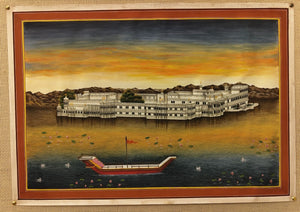 Lake Palace Udaipur 14 by 21 Inches Finest Art Work on Paper
