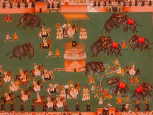 Load image into Gallery viewer, Elephant Fight Luxury Finest Museum Art Work Painted on Wasli Paper
